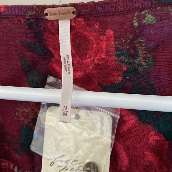 NWT Free the People Floral Blouse - Picture 5 of 8